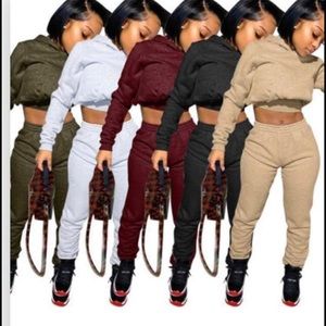 Two piece sweatsuits